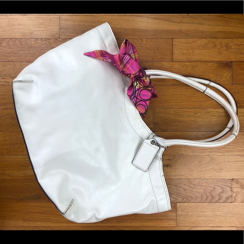 Patent leather Coach purse